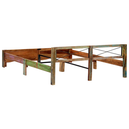 vidaXL Bed Frame | Mixed colours due to reclaimed wood | Solid Reclaimed Wood
