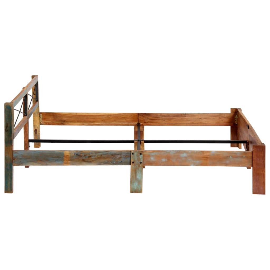 vidaXL Bed Frame | Mixed colours due to reclaimed wood | Solid Reclaimed Wood