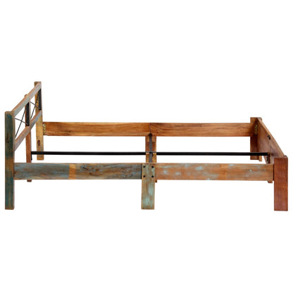 vidaXL Bed Frame | Mixed colours due to reclaimed wood | Solid Reclaimed Wood