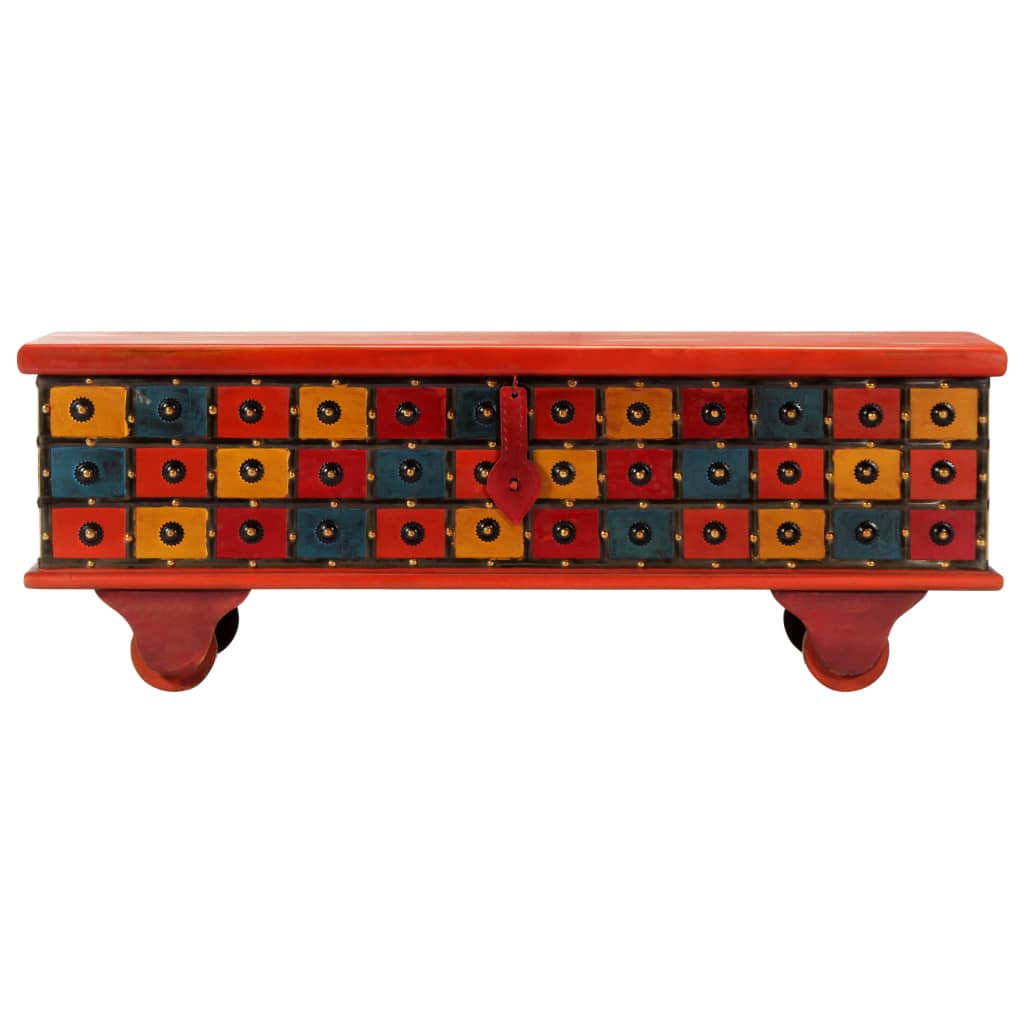 vidaXL Storage Box Red 110x40x40 cm Solid Acacia Wood