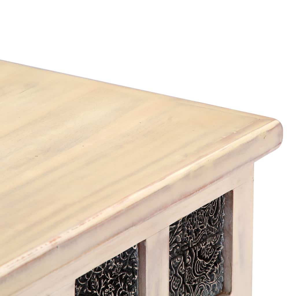 247670 vidaXL Storage Box White 110x40x45 cm Solid Acacia Wood