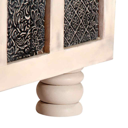 247670 vidaXL Storage Box White 110x40x45 cm Solid Acacia Wood