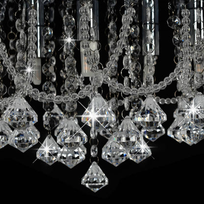 vidaXL Ceiling Lamp | Silver, Transparent | Metal, Acrylic | Medium
