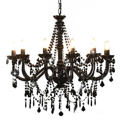vidaXL Chandelier | Black | Metal frame, acrylic beads | Extravagant