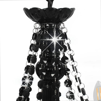 vidaXL Chandelier | Black | Metal frame, acrylic beads | Extravagant