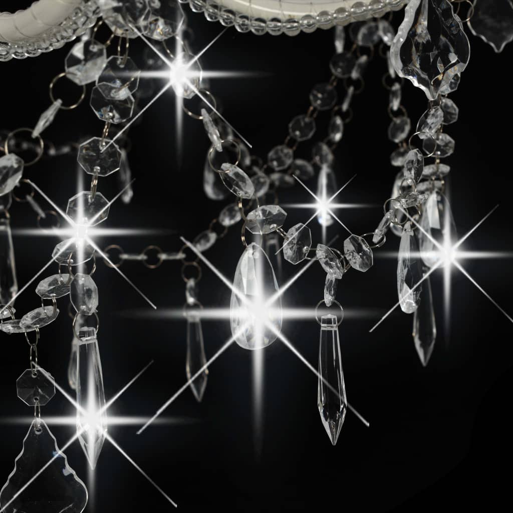 vidaXL Chandelier 2-layer White 15 x E14 Bulbs