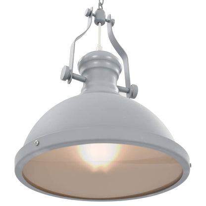 281625 vidaXL Ceiling Lamp Grey Round E27
