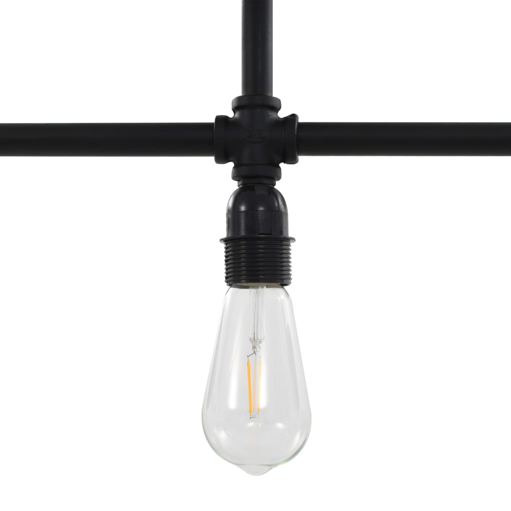 vidaXL Ceiling Lamp Black 3 x E27 Bulbs