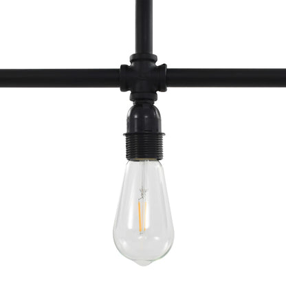 vidaXL Ceiling Lamp Black 3 x E27 Bulbs