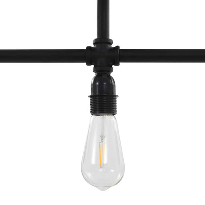 281628 vidaXL Ceiling Lamp Black 3 x E27 Bulbs
