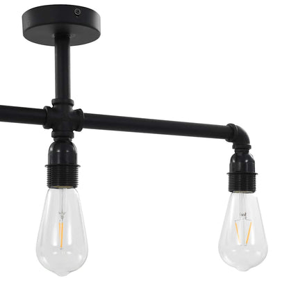 281628 vidaXL Ceiling Lamp Black 3 x E27 Bulbs