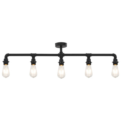 vidaXL Ceiling Lamp Black 5 x E27 Bulbs