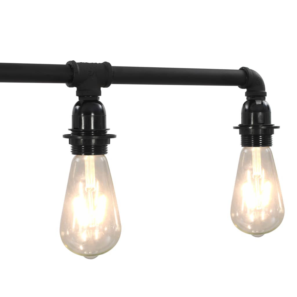 vidaXL Ceiling Lamp Black 5 x E27 Bulbs