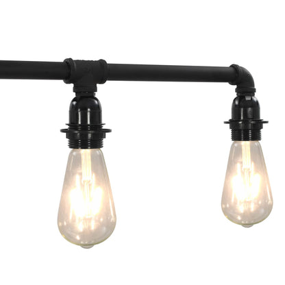 vidaXL Ceiling Lamp Black 5 x E27 Bulbs