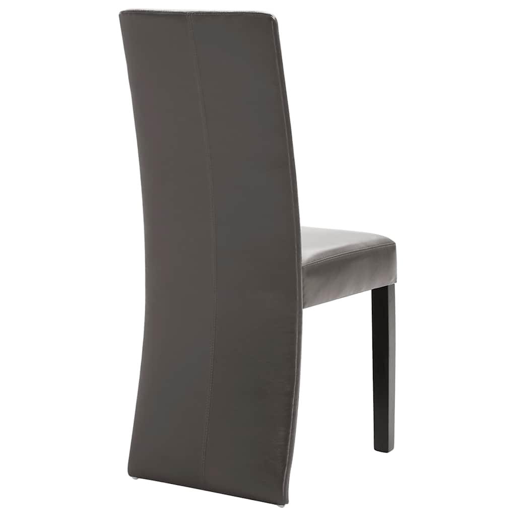 vidaXL Dining Chairs 4 pcs Gray Faux Leather