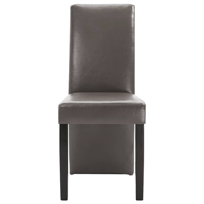 vidaXL Dining Chairs 4 pcs Gray Faux Leather