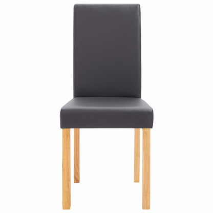 vidaXL Dining Chairs 2 pcs Gray Faux Leather