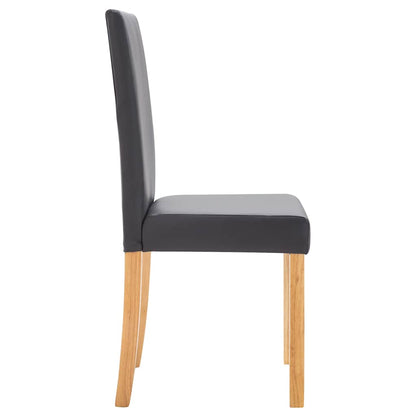 vidaXL Dining Chairs 2 pcs Gray Faux Leather