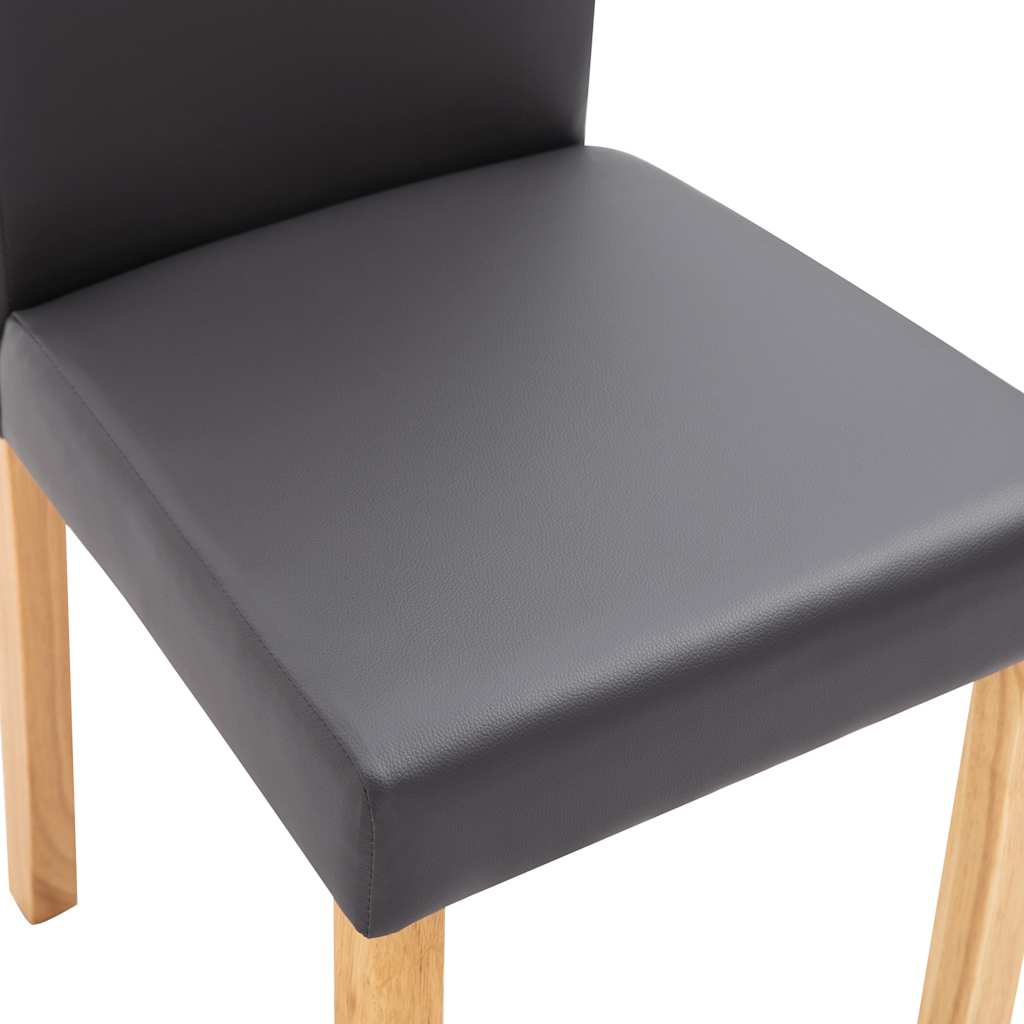 vidaXL Dining Chairs 2 pcs Gray Faux Leather