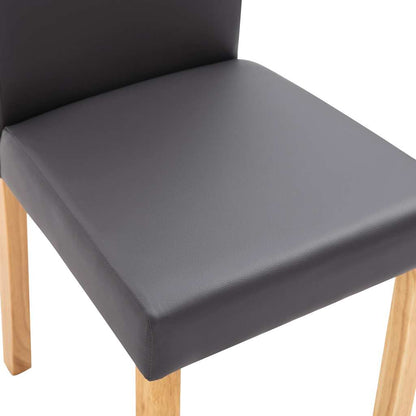 vidaXL Dining Chairs 2 pcs Gray Faux Leather