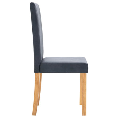 vidaXL Dining Chairs 4 pcs Gray Faux Suede Leather
