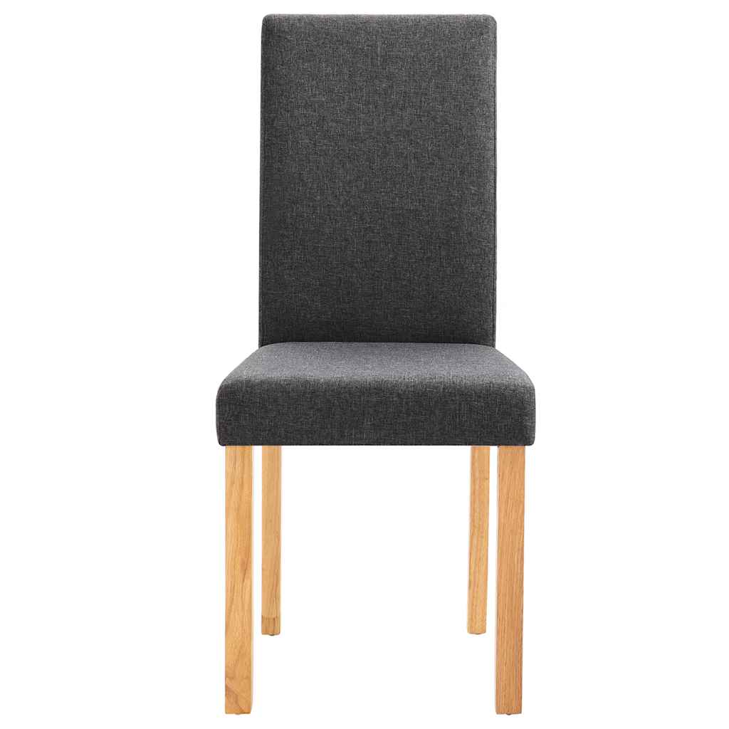 vidaXL Dining Chairs 2 pcs Dark Gray Fabric