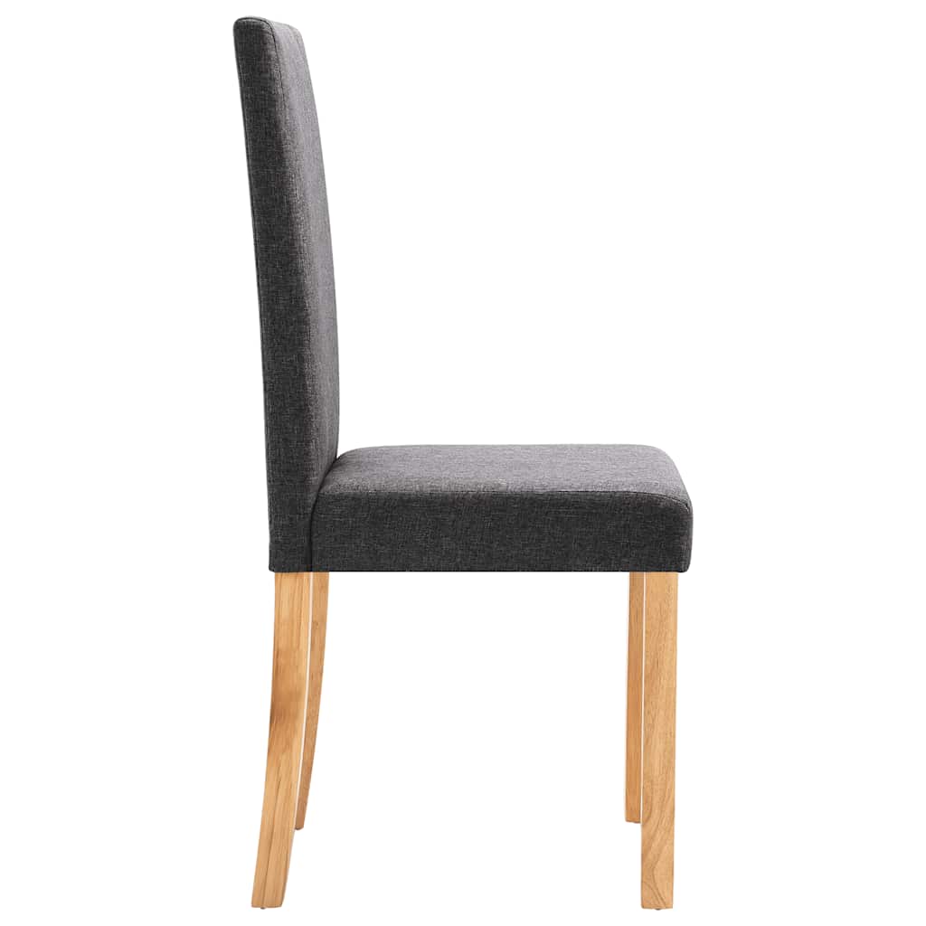 vidaXL Dining Chairs 2 pcs Dark Gray Fabric