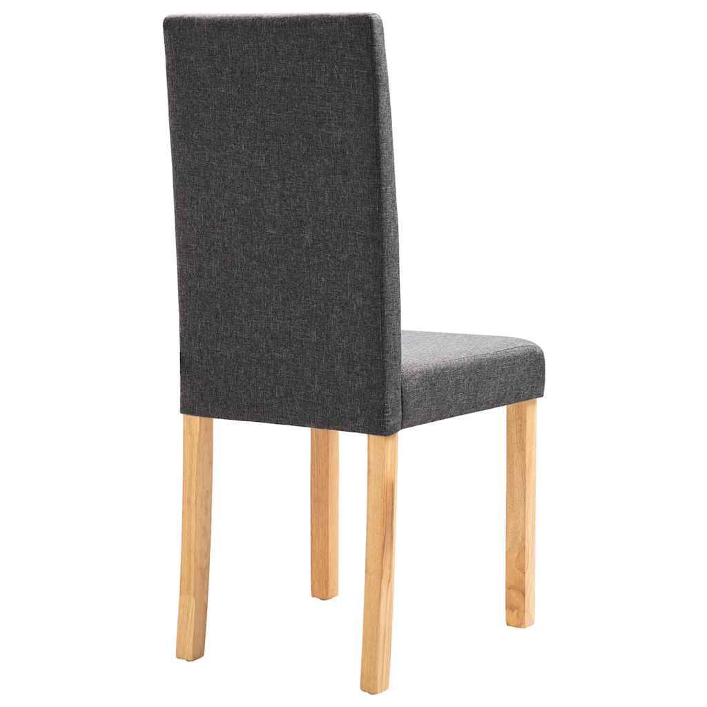 vidaXL Dining Chairs 2 pcs Dark Gray Fabric