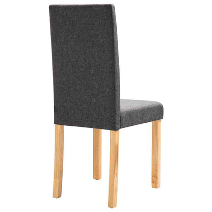 vidaXL Dining Chairs 2 pcs Dark Gray Fabric