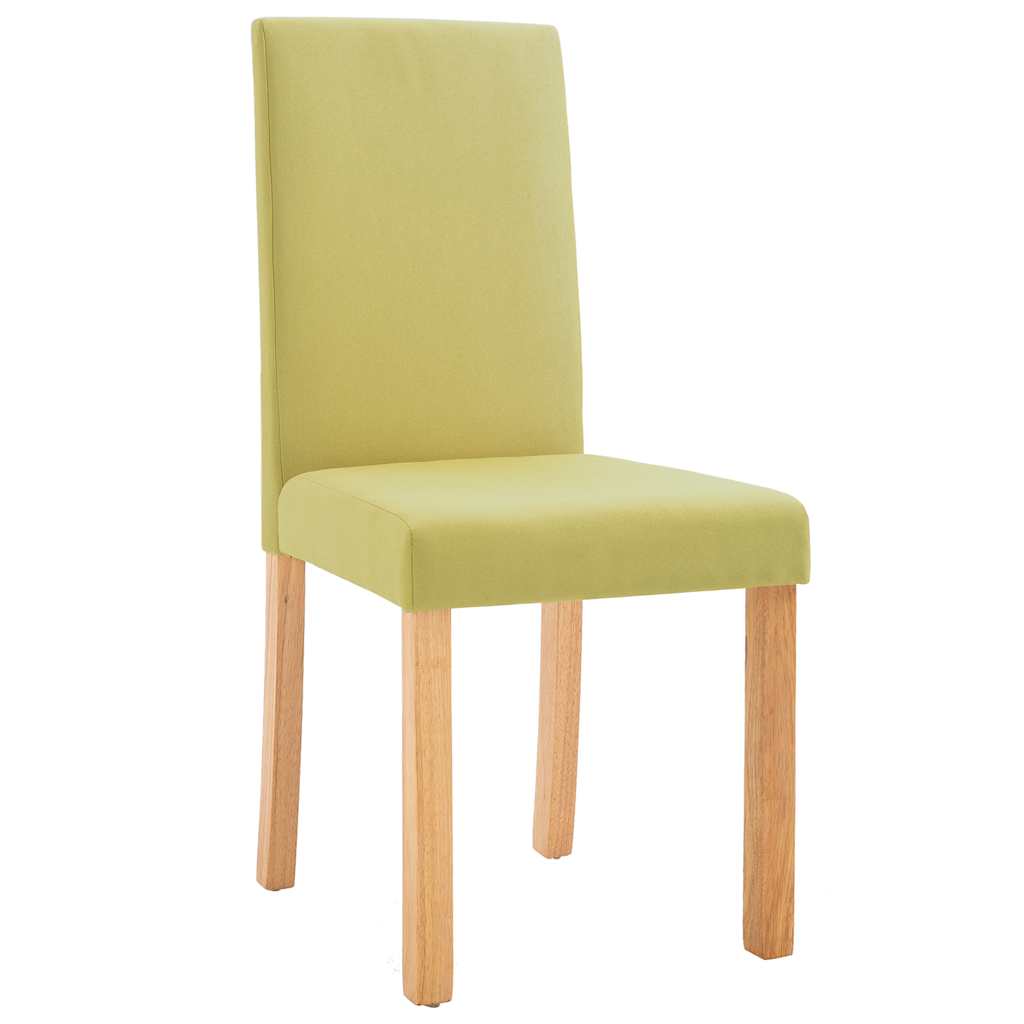 vidaXL Dining Chairs 4 pcs Green Fabric