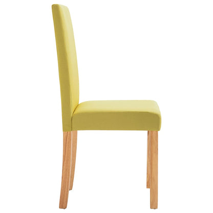 vidaXL Dining Chairs 4 pcs Green Fabric