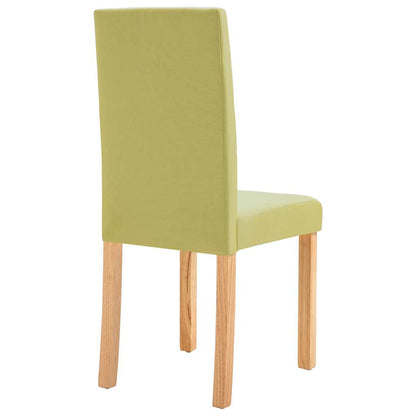 vidaXL Dining Chairs 4 pcs Green Fabric