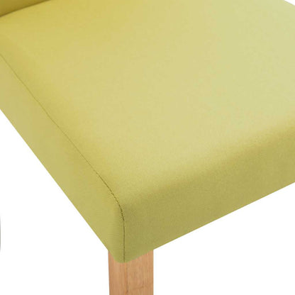 vidaXL Dining Chairs 4 pcs Green Fabric