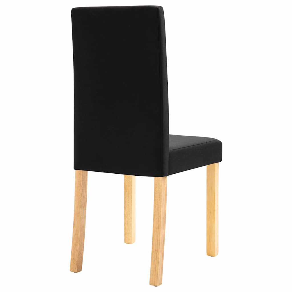 vidaXL Dining Chairs 2 pcs Black Fabric