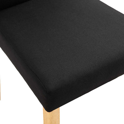 vidaXL Dining Chairs 4 pcs Black Fabric