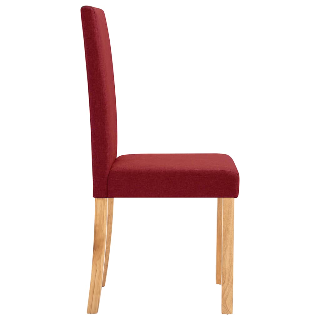 vidaXL Dining Chairs 4 pcs Wine Red Fabric