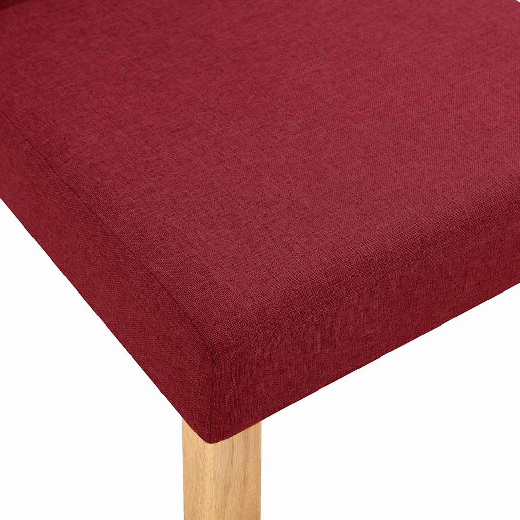 vidaXL Dining Chairs 4 pcs Wine Red Fabric