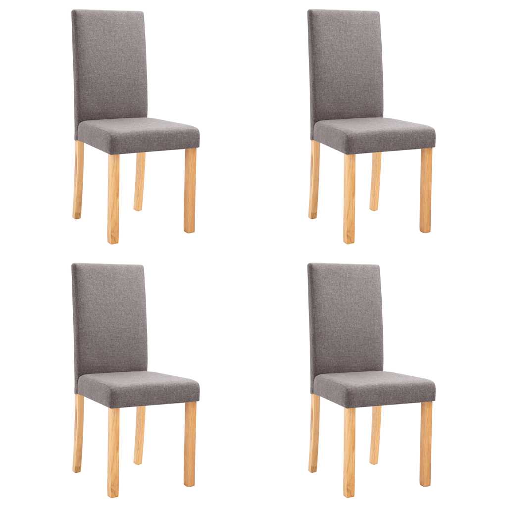 vidaXL Dining Chairs 4 pcs Taupe Fabric