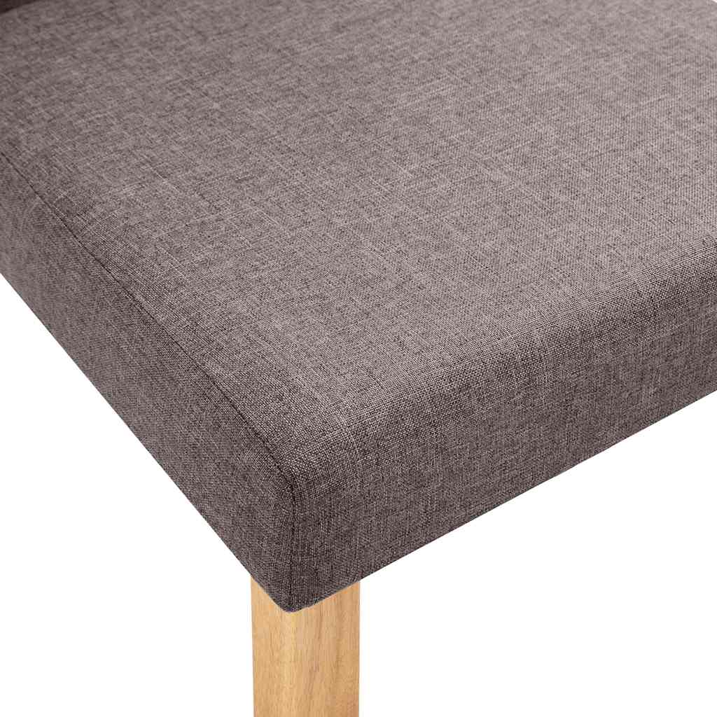 vidaXL Dining Chairs 4 pcs Taupe Fabric