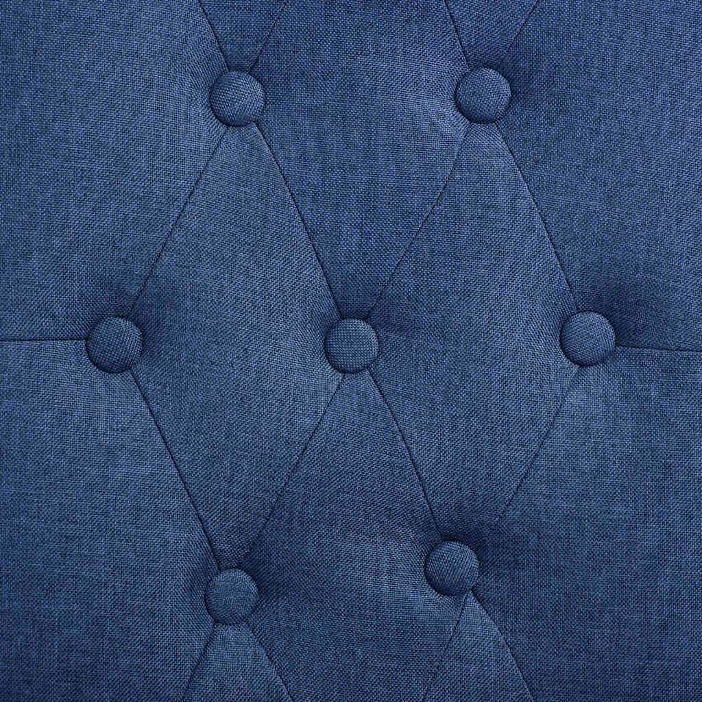 vidaXL Dining Chairs 2 pcs Blue Fabric