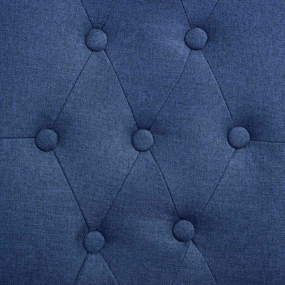vidaXL Dining Chairs 2 pcs Blue Fabric