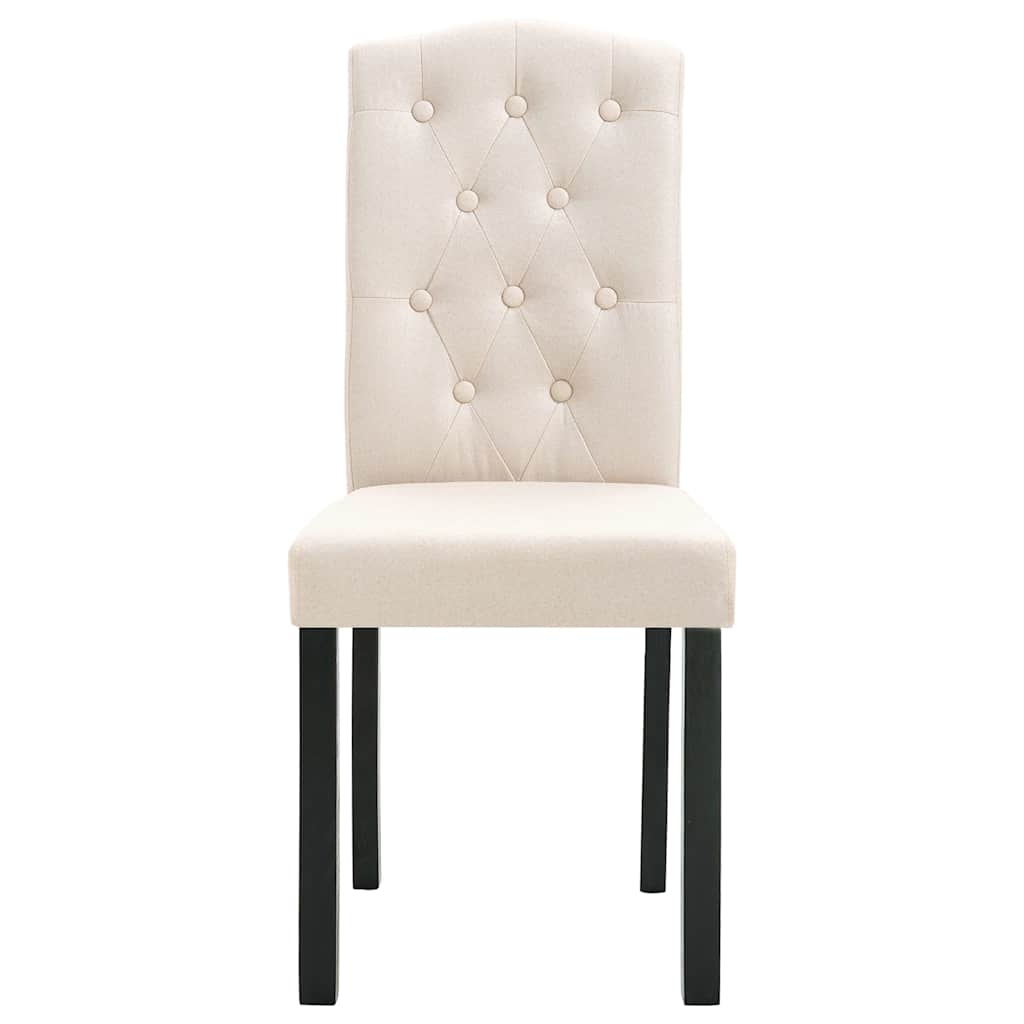 vidaXL Dining Chairs 4 pcs Cream Fabric