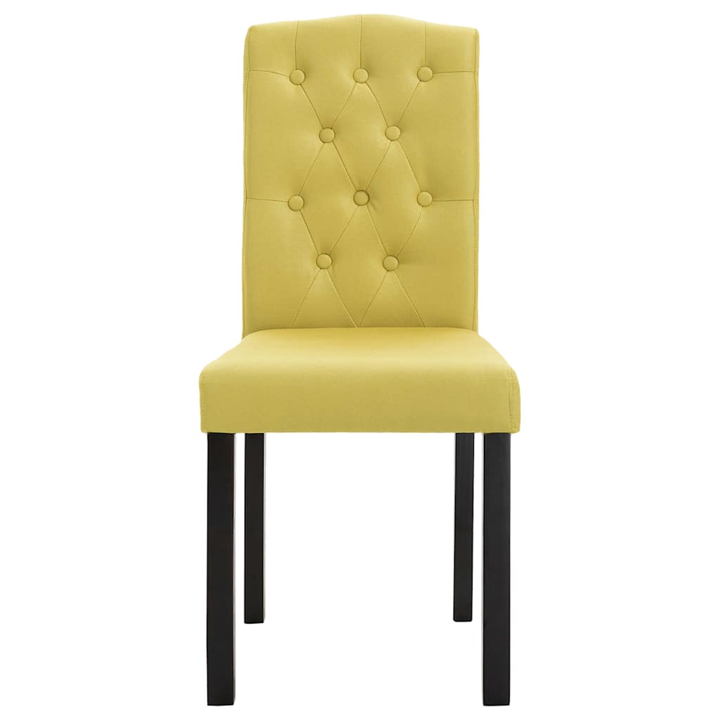 vidaXL Dining Chairs 2 pcs Green Fabric