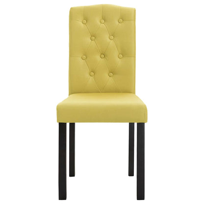 vidaXL Dining Chairs 2 pcs Green Fabric