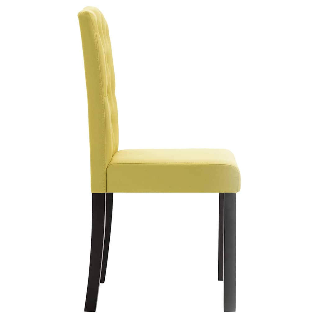 vidaXL Dining Chairs 2 pcs Green Fabric