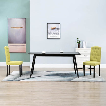 vidaXL Dining Chairs 2 pcs Green Fabric