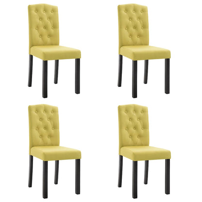 vidaXL Dining Chairs 4 pcs Green Fabric