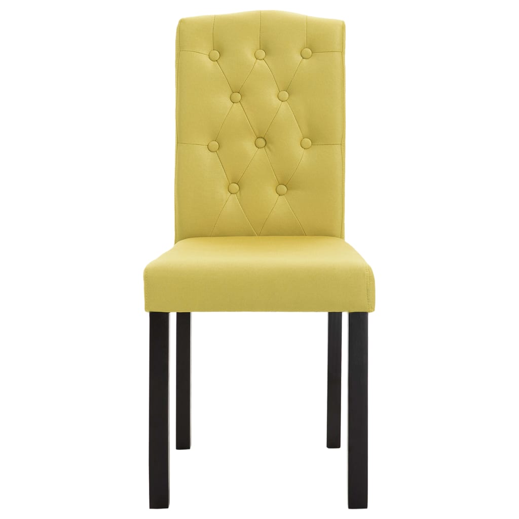 vidaXL Dining Chairs 4 pcs Green Fabric