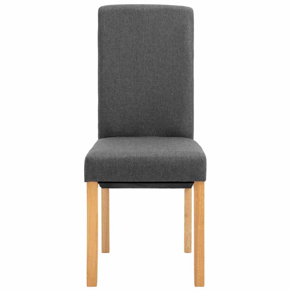 vidaXL Dining Chairs 2 pcs Gray Fabric