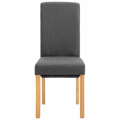 vidaXL Dining Chairs 2 pcs Gray Fabric